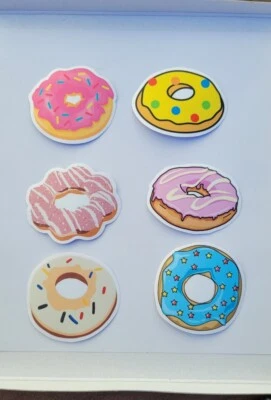 ¡Pegatinas Donut! MISTERIO Vinilo Pegatina Felicidad Dulces Desayuno Glaseado Espolvoreados Foto 1 de 4