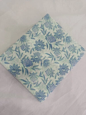 10 Yard Indian Hand Block Floral Print Sewing Dressmaking Voile Running Fabric - Image 1 of 4