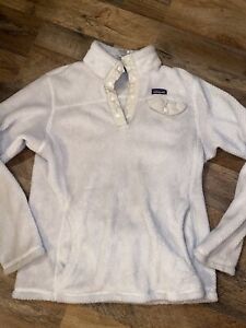 PATAGONIA Youth Re-Tool Snap-T PolarTec White Pullover Fleece 65585 Girl's XL 14