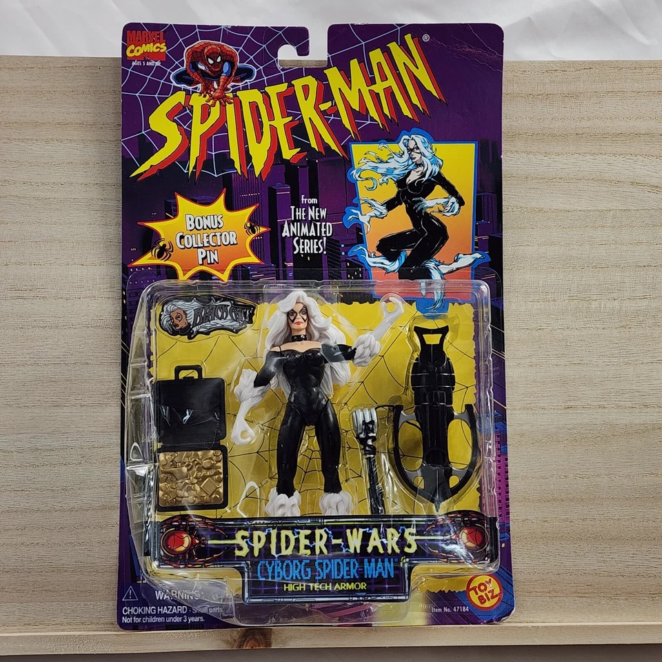 Black Cat Action Figure - Spider-Man Series Spider Wars Toybiz