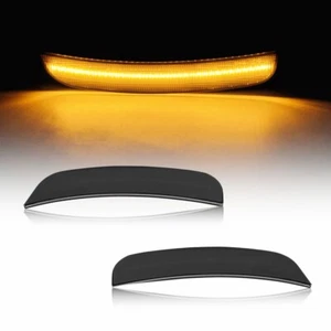 AUXITO Smoked Front LED Side Marker Lights Fit 2015-2023 Chrysler 300S 300 300C - Picture 1 of 15