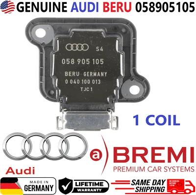 Bobina de encendido original Audi Beru x1 para Audi y Volkswagen 1997-2005, 058905105 Foto 1 de 4