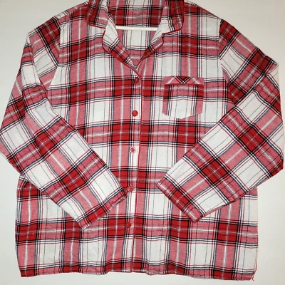 Pijama 2 piezas Croft and Barrow Holiday rojo blanco a cuadros algodón pijamas para mujer XXL Foto 1 de 4