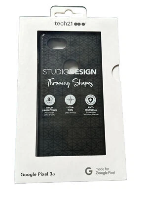 Tech21 Studio Design Series Rugged Slim Case For Google Pixel 3a - Black - Image 1 of 2