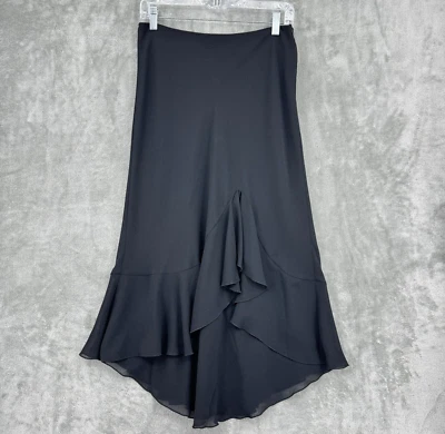 Falda vintage Joseph Ribkoff para mujer 10 midi con volantes semi transparente bruja gótica negra Foto 1 de 4