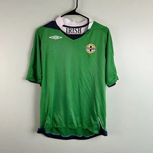 Northern Ireland 2006 2007 2008 Home Large Umbro Shirt Jersey Soccer Kit GREEN - Picture 1 of 12