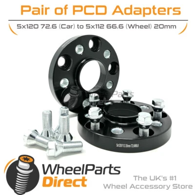 Adapters 5x120 72.6 Car to 5x112 66.6 Wheel 20mm for BMW 5 Series [F10] 10-16 - Image 1 of 4