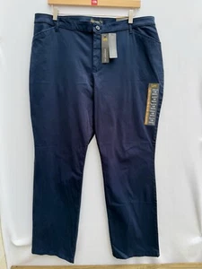 Lee Mid Rise Straight Leg Relaxed Fit Pants Blue Womens Size 18 M W39" L30.5" - Picture 1 of 11