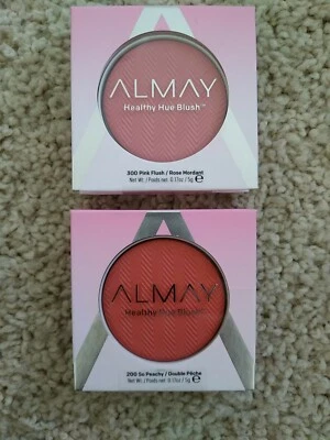 Almay Healthy Hue Blush 300 Pink Flush & 200 So Peche, 0,17 oz. Lote-2. Frete grátis - Imagem 1 de 4