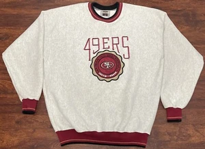Vintage Legends Athletic Made In USA San Francisco 49ers White Crew Neck Size XL - Bild 1 von 9