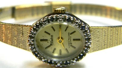 Lote de relojes enchapados en oro zafiro diamante real Dufonte Lucien Piccard vintage para dama Foto 1 de 2