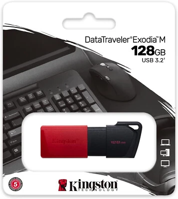 128GB Kingston Technology DataTraveler Exodia M USB 3.2 Type-A Flash Drive - Image 1 of 4