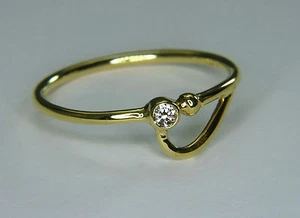 Anillo, anillo de mujer, anillo de oro con circonitas en oro 333/ooo - Imagen 1 de 4