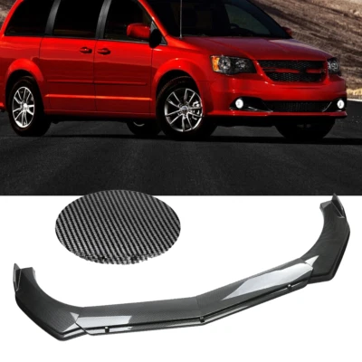 Carbon Fiber Look Front Bumper Lip Spoiler Splitter For Dodge Grand Caravan Foto 1 de 4