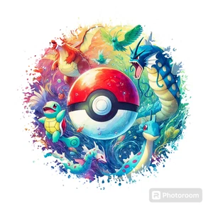 Bügelbild 25 cm Pokemon verschiedene Motive - Bild 1 von 13