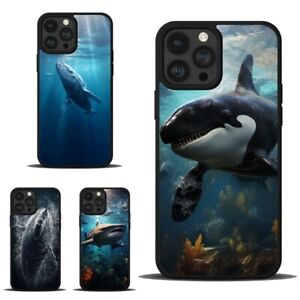 whale float water For Samsung A14 A13 A15 A53 A54 4G 5G Dustproof Cover