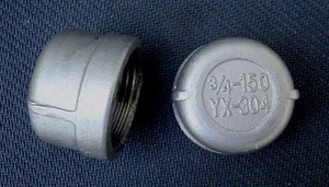 2PACK STAINLESS STEEL END CAP 3/4" NPT PIPE EC-075 - Picture 1 of 1