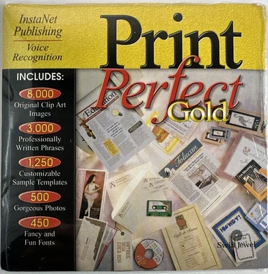 Print Perfect Gold InstaNet Publishing CD Voice Recognition New Sealed - Image 1 of 4
