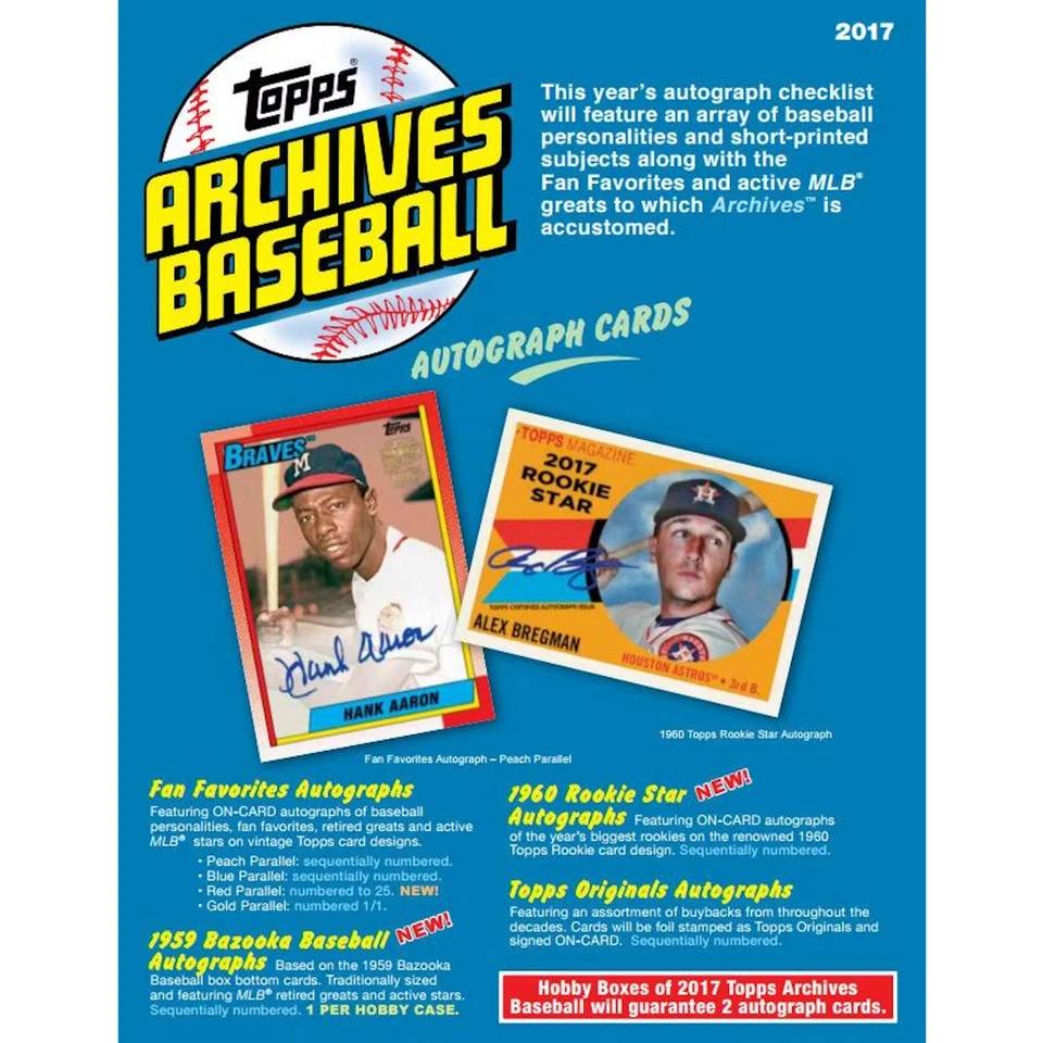 2017 Topps Archives Baseball - Pick your Player - Image 1 of 1