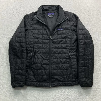 Patagonia Nano Puff Jacket Womens Medium Black Full Zip Insulated Puffer 84217 - Image 1 of 4