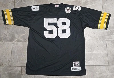Camiseta deportiva 100 % auténtica Jack Lambert Mitchell & Ness Steelers talla 60  Foto 1 de 4