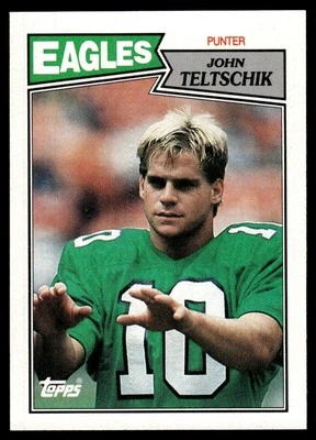 1987 Topps John Teltschik Rookie Philadelphia Eagles #300 - Image 1 of 2