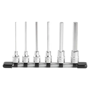 TONE Long Hexagon Socket Set (with Holder), HH306L, 9.5mm (3/8") Drive - Picture 1 of 3