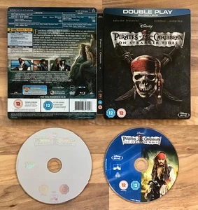 PIRATES OF THE CARIBBEAN "ON STRANGER TIDES" DOUBLE PLAY BLU-RAY & DVD STEELBOOK - Picture 1 of 7