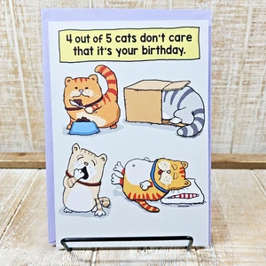 Hallmark Birthday Greeting Card 5x7 Cats Cartoon Funny Humor - Picture 1 of 7