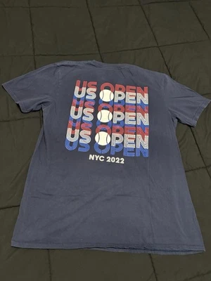USTA 2022 US Open Championships Tennis NYC Navy T-shirt Men's Large - Image 1 of 3