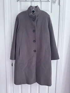 Abrigo Top Cinzia Rocca Icons Mujer, Talla 14 EE. UU., Lana Moca/Cachemira - Imagen 1 de 24