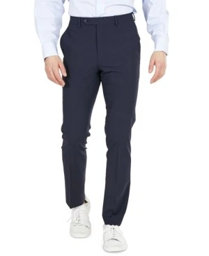 Pantalones de vestir Bar Iii para hombre ajustados 33/30 azul marino liso Foto 1 de 4
