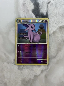 Carta Pokemon rara Espeon 2/90 HGSS Undaunted Reverse Holo quasi nuova - Foto 1 di 2