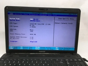 Toshiba Satellite C655 Laptop 15.6" Intel i3 1st Gen READ DESCRIPTION -AA - Picture 1 of 6