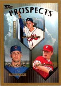 1999 Topps Micah Bowie/Phil Norton/Randy Wolf Baseball Card