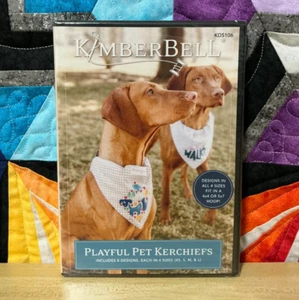 KimberBell Maschinenstickerei CD ~ verspielte Haustier Kerchiefs ~ Brandneu!! KD5106 - Bild 1 von 2