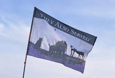 PURPLE POPPY ANIMAL REMEMBRANCE FLAG 5FT X 3FT - OFFICIAL CHARITY LISTING - Image 1 of 2