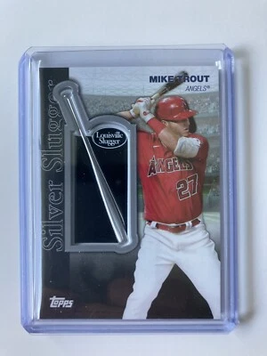 2022 Topps Series 2 MIKE TROUT Silver Slugger Award Patch Black Parallel /299 - Image 1 of 2