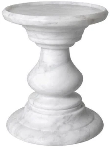 Eichholtz Luxus Beistelltisch Weiß Ø 33 x H. 39,5 cm - Runder Beistelltisch - Bild 1 von 3
