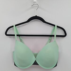 Victoria's Secret PINK Bra Women's 36DD Mint Green Gray Colorblock Demi