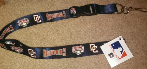 MLB Washington Nationals Navy Breakaway Lanyard Keychain NWT Free Ship Cover
