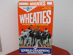 CAJA DE TRIGO DE COLECCIÓN (VACÍA) ""MINNESOTA GEMELOS"" CAMPEONES MUNDIALES......1987...#2 - Imagen 1 de 9