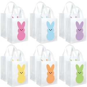 12 Pcs Easter Non-Woven Gift Bags Reusable Easter Tote Treat Bags Easter Bunn... - Picture 1 of 7