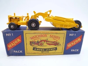 VINTAGE MOKO LESNEY M1 CATERPILLAR EARTH MOVER IN ORIGINAL BOX 1958 - Picture 1 of 6