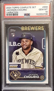 Juego completo Topps 2024 variación de imagen novato RC PSA 10 #698 - Jackson Chourio - Imagen 1 de 2