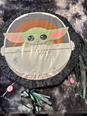 18" Mandalorian Grogu Zugschnur Pop Out Pinata Baby Yoda Geburtstag Party - Bild 1 von 3