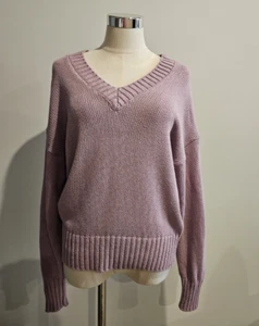 COUNTRY ROAD LILAC V NECK COTTON KNIT JUMPER SIZE XXS-XS - Picture 1 of 5