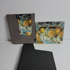 Sky Shark Game, Manual, & Dust Cover - NES Nintendo - Tested - Works Great!