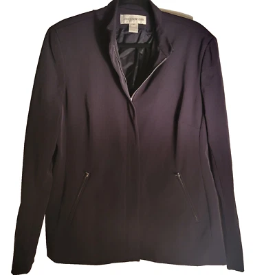 Chaqueta Jones New York Para Mujer Negra Cremallera Completa Manga Larga Talla 14 Clásica Informal Foto 1 de 4