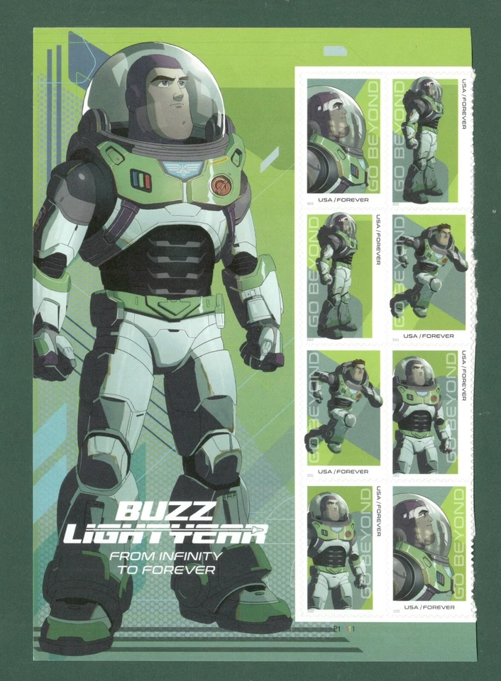 Sc # 5709-5712 ~ Side Panel Plate # Block ~  Forever Issue, Buzz Lightyear - Image 1 of 1